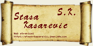 Staša Kašarević vizit kartica